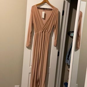 Boohoo slinky front maxi dress